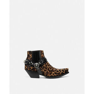 Versace Leopard Texano Ankle Boots(PLEASE CHECK AVAILABILITY BEOFRE PURCHASE)